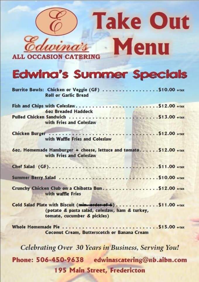 Edwina's Catering - Fredericton, NB