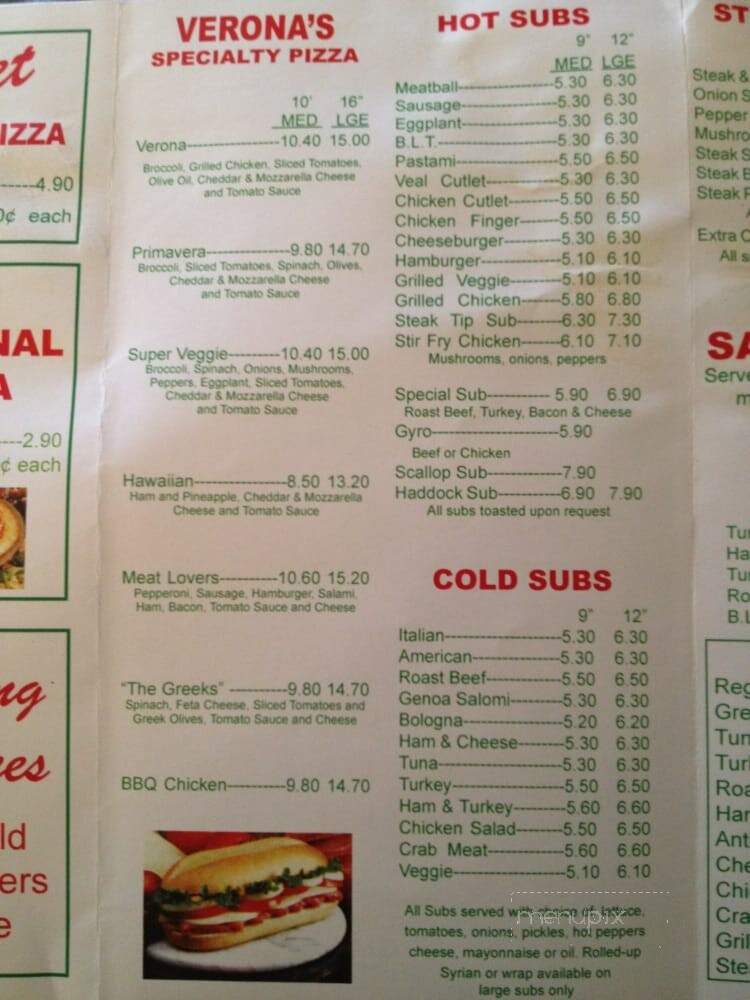 Verona Pizza & Seafood - Ayer, MA