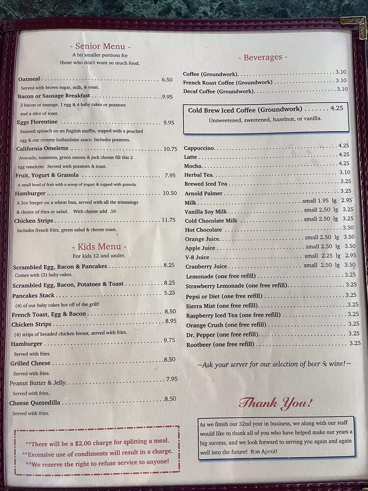 Red Apple Cafe - Fresno, CA menu_pic