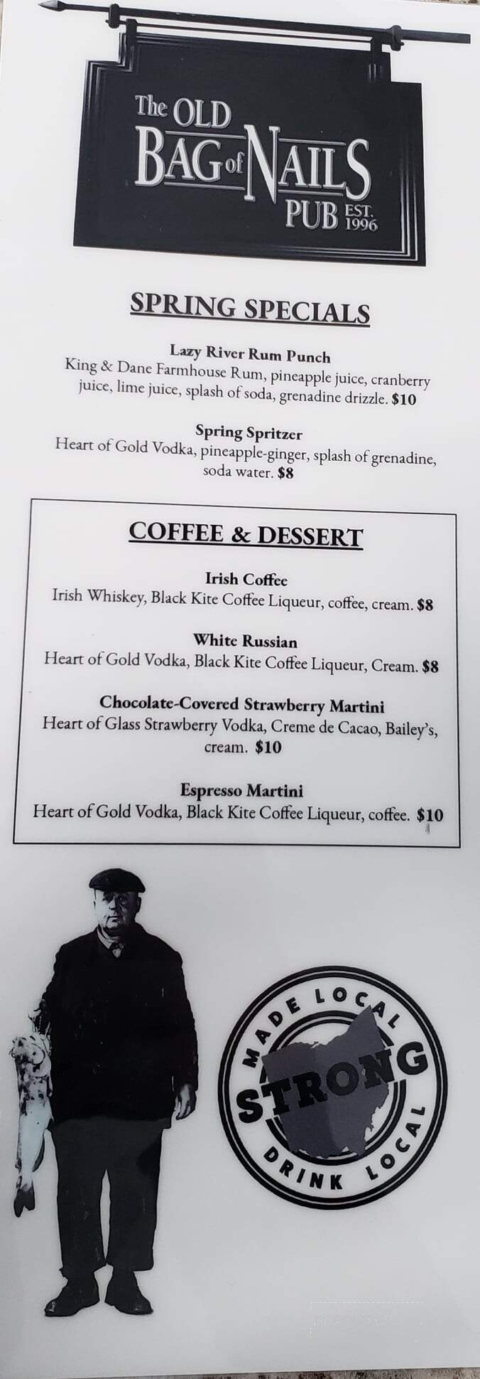 Old Bag of Nails Pub - Toledo, OH menu_pic