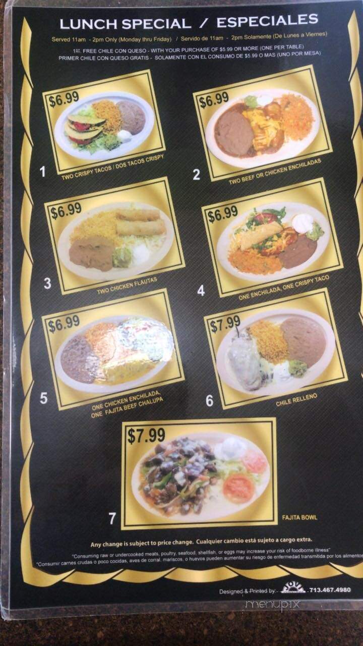 Lindo Mexico Taqueria - Huntsville, TX menu_pic