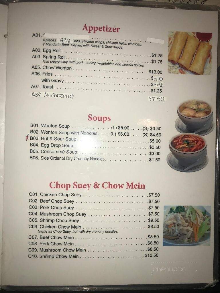 Cozy Corner Restaurant - Timmins, ON menu_pic