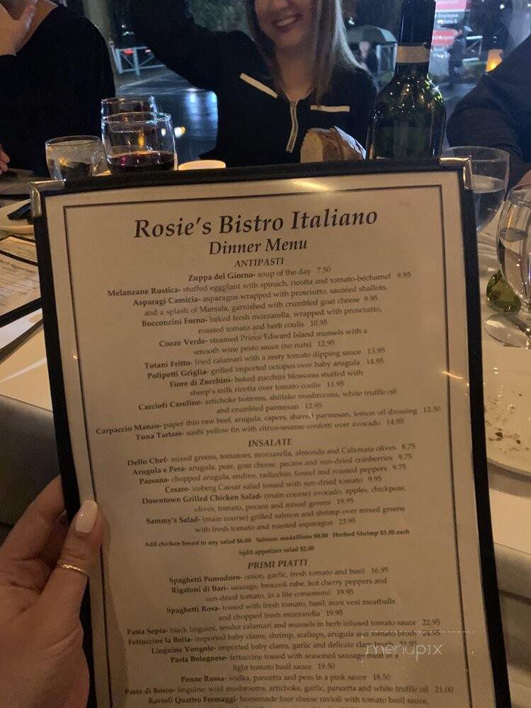 Rosie's Bistro Italiano - Bronxville, NY menu_pic