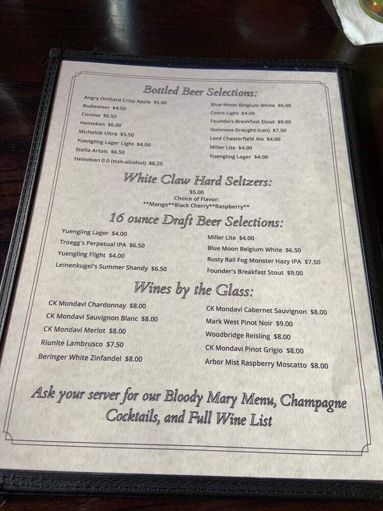 Restaurant At The Station - Tamaqua, PA menu_pic