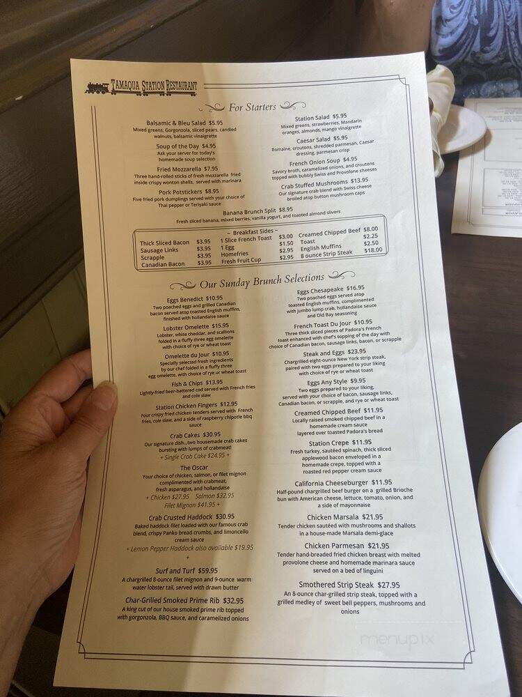 Restaurant At The Station - Tamaqua, PA menu_pic