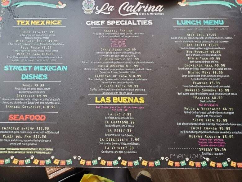 La Catrina - Ellijay, GA menu_pic