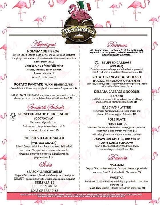 Morluski's - Clarence, NY menu_pic