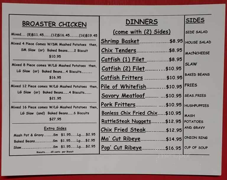 Full Throttle - Carlinville, IL menu_pic