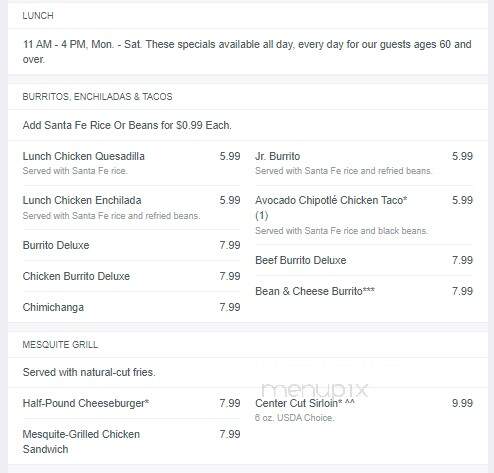 Tumbleweed Southwest Grill - Henderson, KY menu_pic