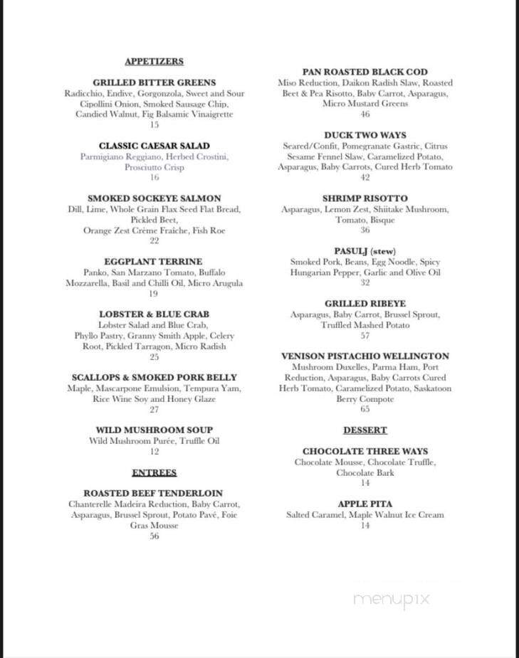 Marquee Steakhouse & Piano Lounge - Milton, ON menu_pic