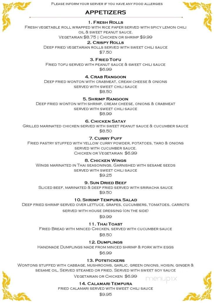 Thai Connection - Columbus, IN menu_pic