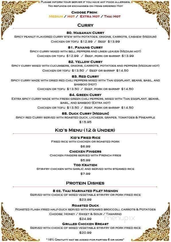 Thai Connection - Columbus, IN menu_pic