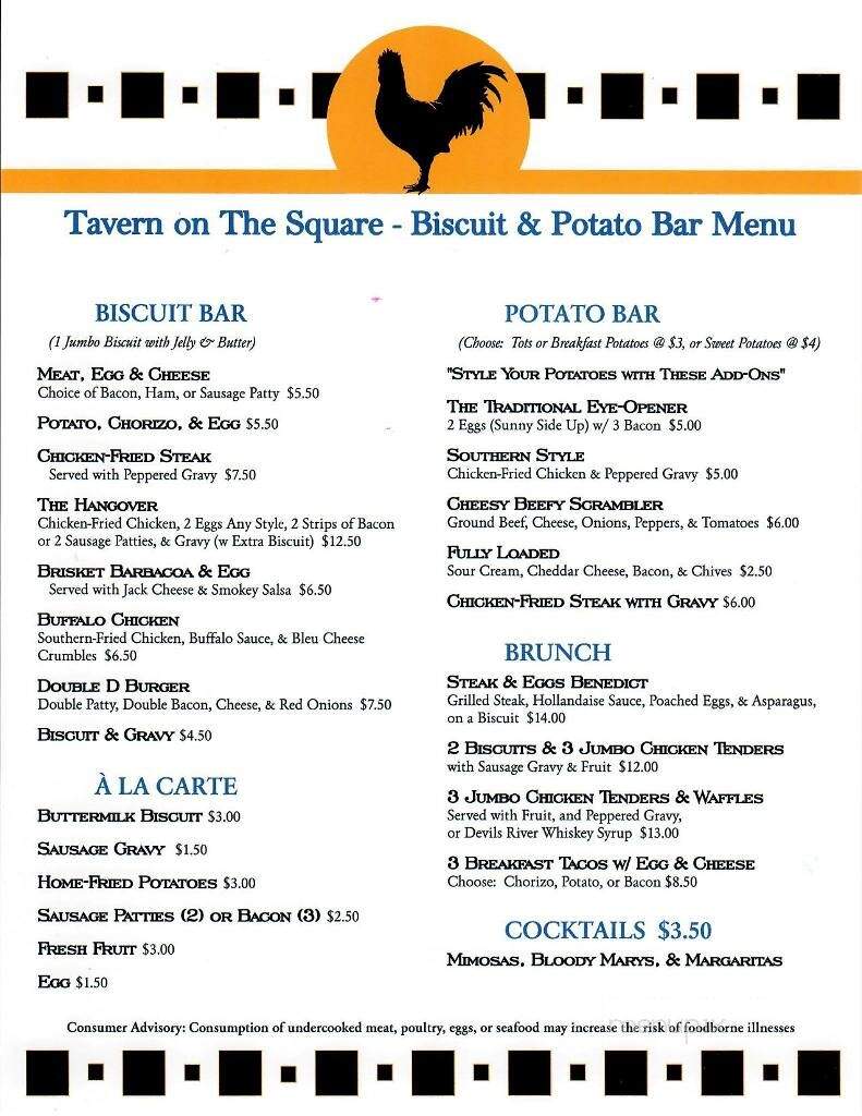Tavern on the Square - Garland, TX menu_pic