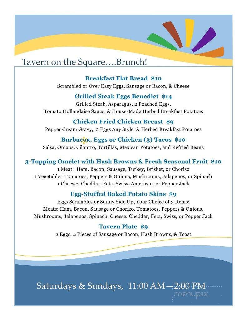 Tavern on the Square - Garland, TX menu_pic