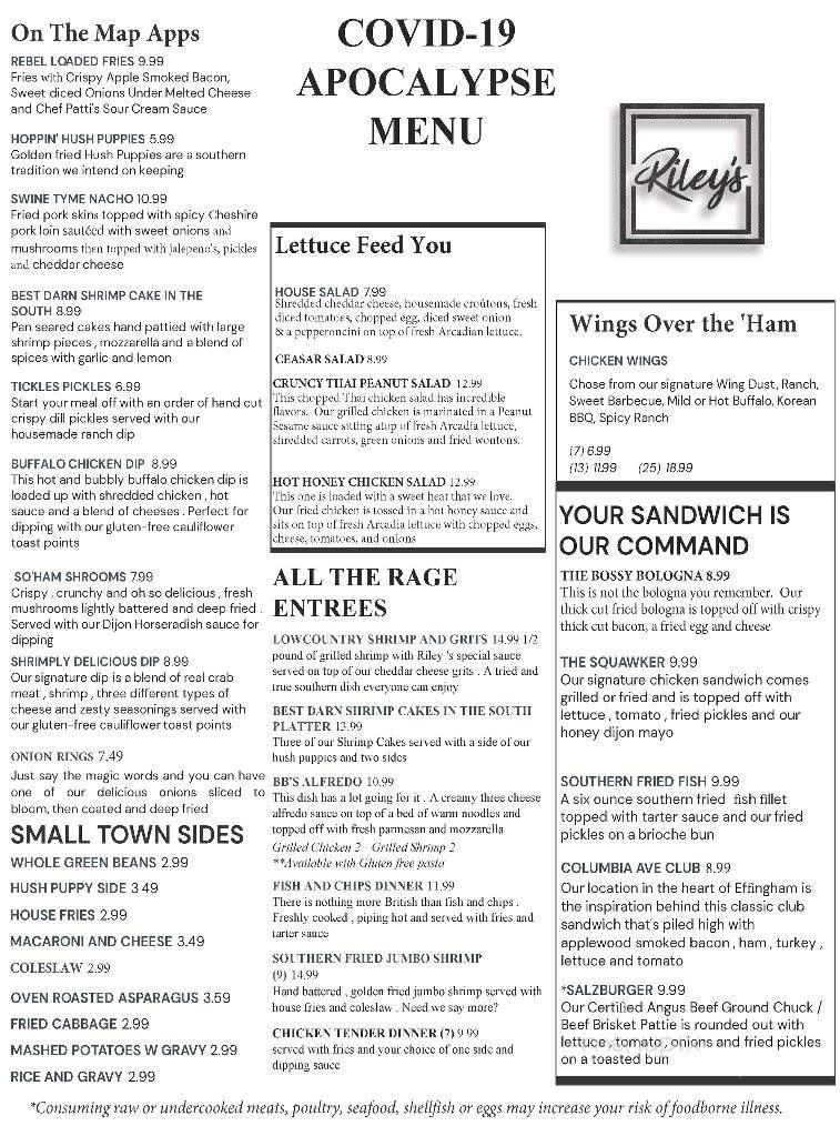 Riley's - Rincon, GA menu_pic