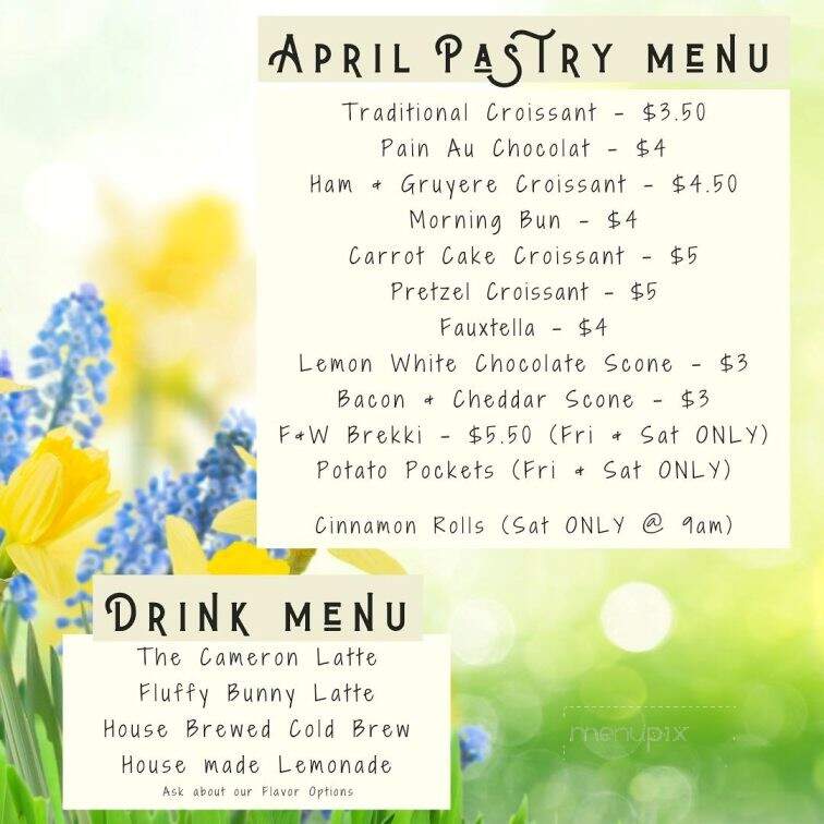 Flour & Water Co - Woodstock, VA menu_pic