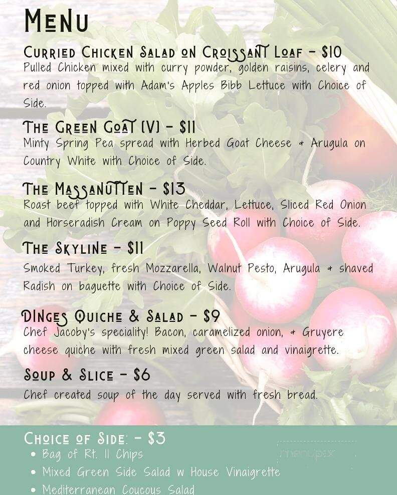 Flour & Water Co - Woodstock, VA menu_pic