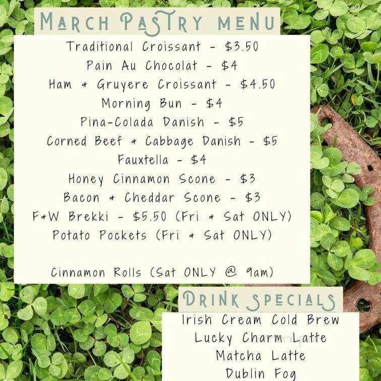 Flour & Water Co - Woodstock, VA menu_pic