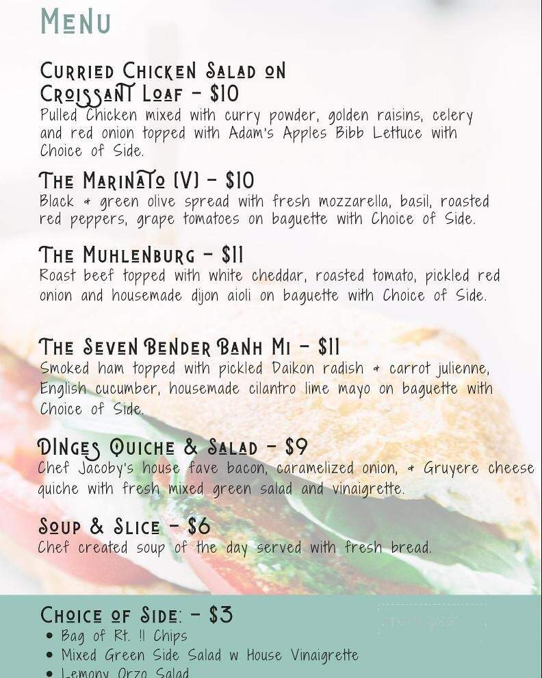 Flour & Water Co - Woodstock, VA menu_pic