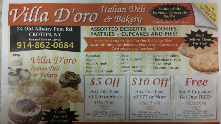 Villa D'oro Italian Deli Bakery - Croton On Hudson, NY