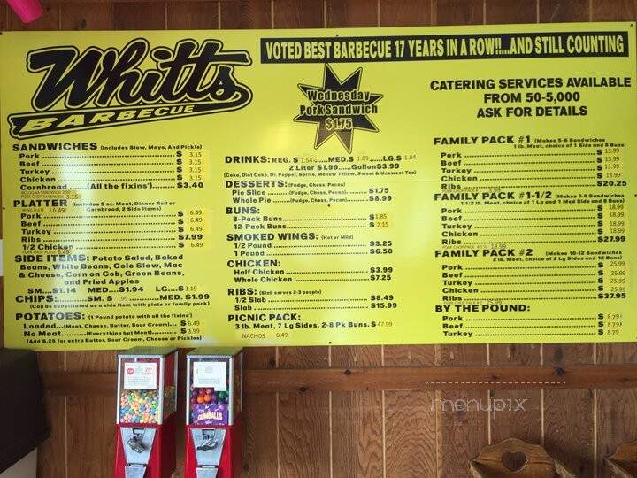 Whitt's Barbecue - Springfield, TN menu_pic