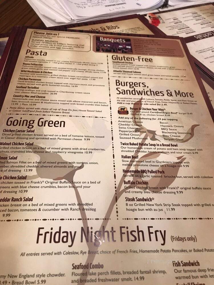 Cotton Exchange - Waterford, WI menu_pic