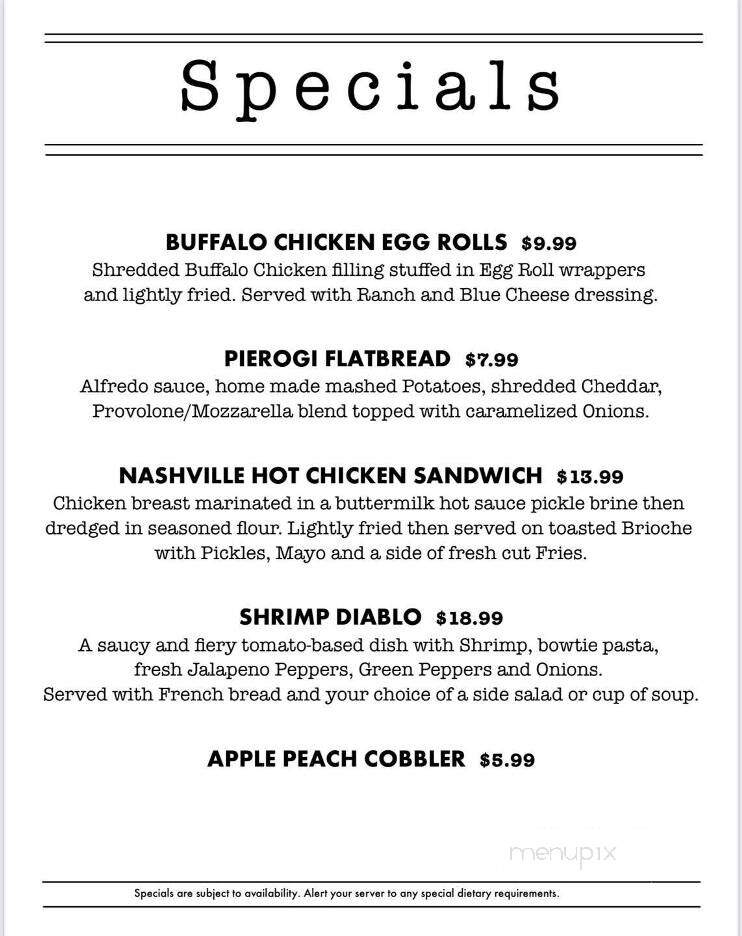 The Craft House Gastropub - Kittanning, PA menu_pic
