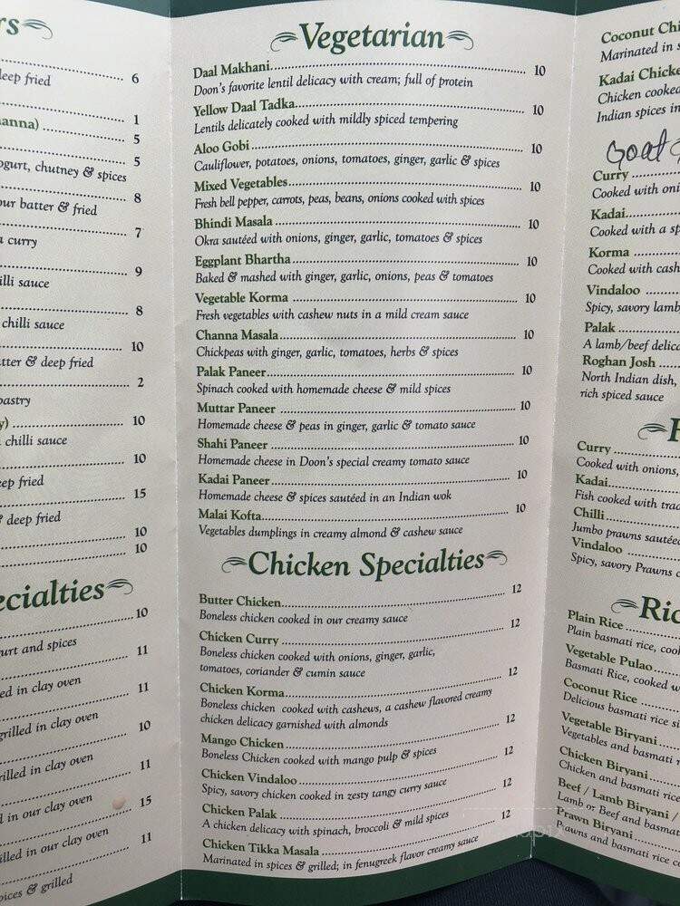 Doon Express Indian Cuisine - Delta, BC menu_pic