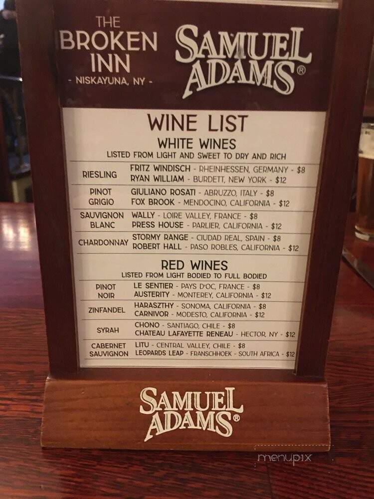 The Broken Inn - Niskayuna, NY menu_pic