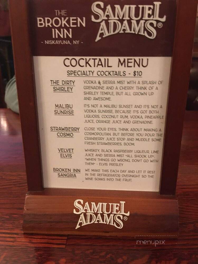 The Broken Inn - Niskayuna, NY menu_pic
