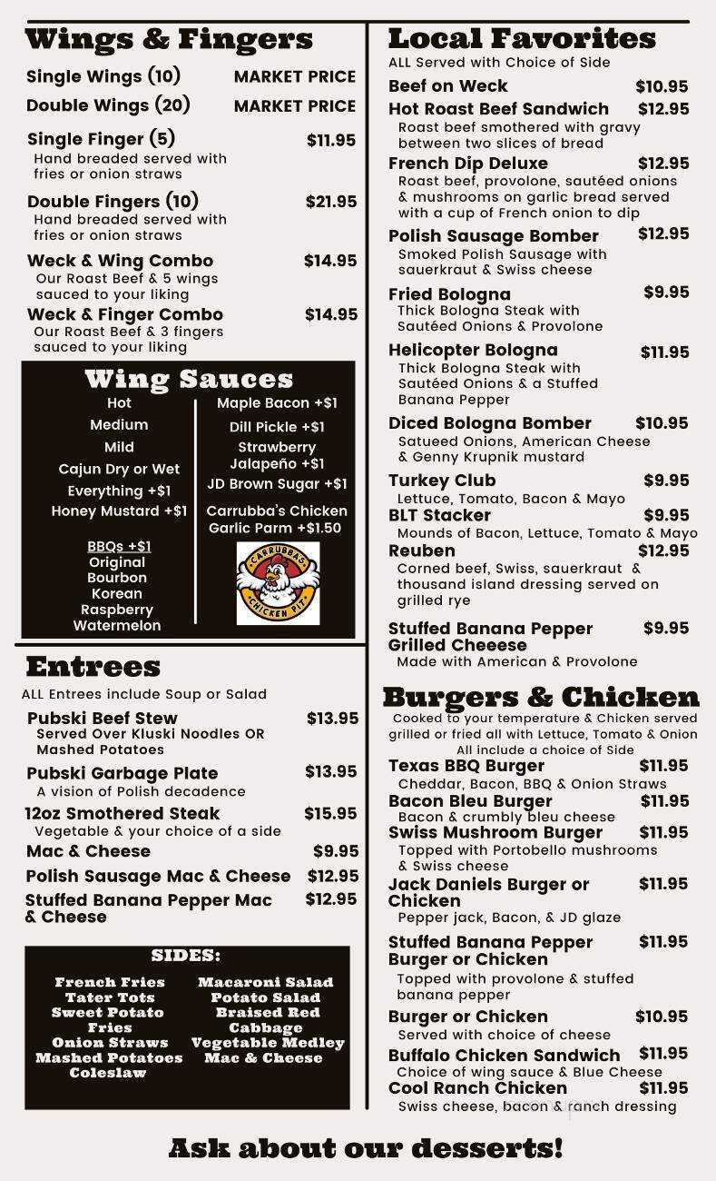 Pubski Pub - Buffalo, NY menu_pic