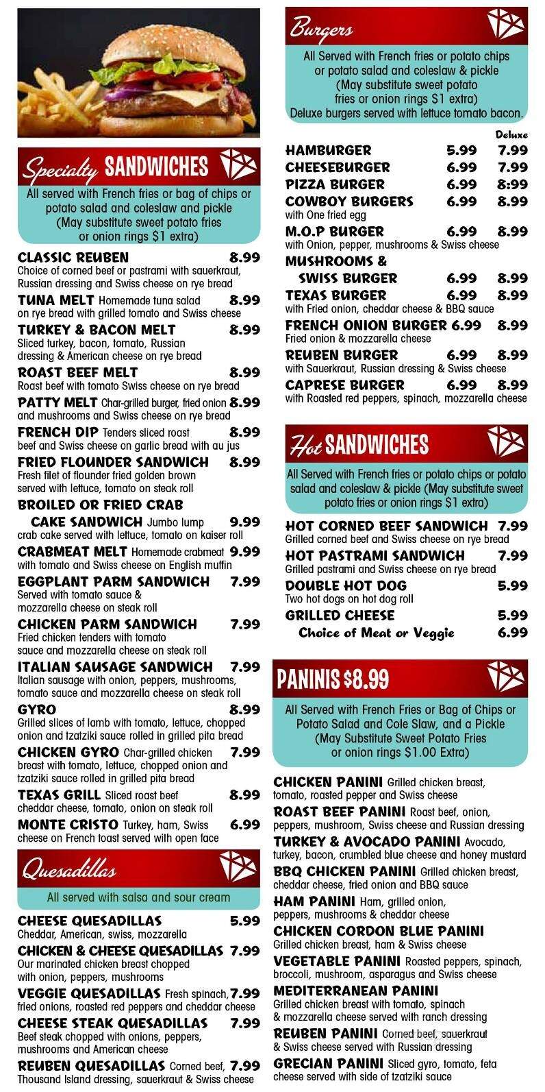Diamond Grill Restaurant - Salem, NJ menu_pic