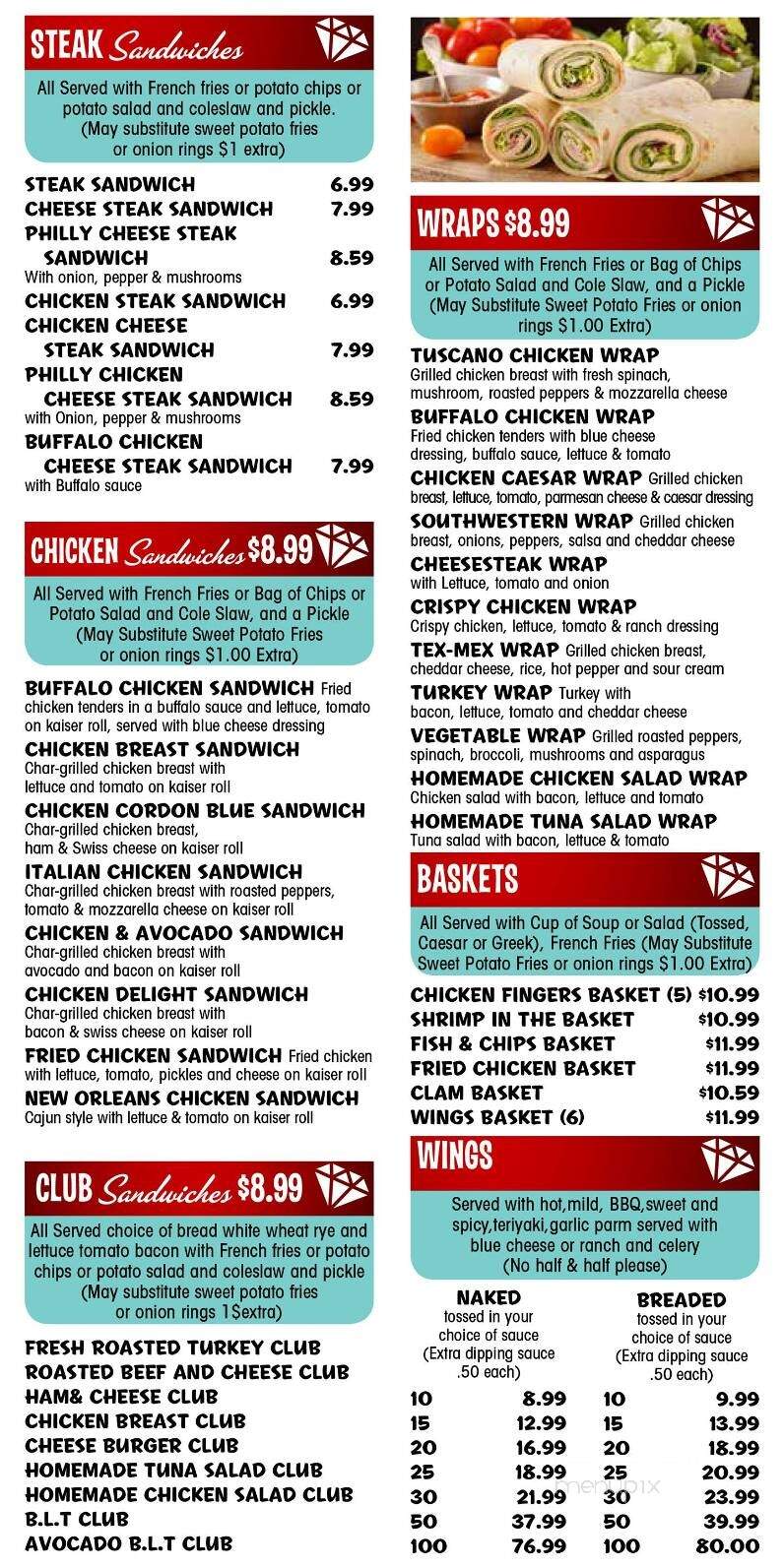 Diamond Grill Restaurant - Salem, NJ menu_pic