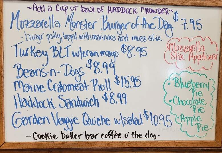 Sylvia's Cafe - Ellsworth, ME menu_pic
