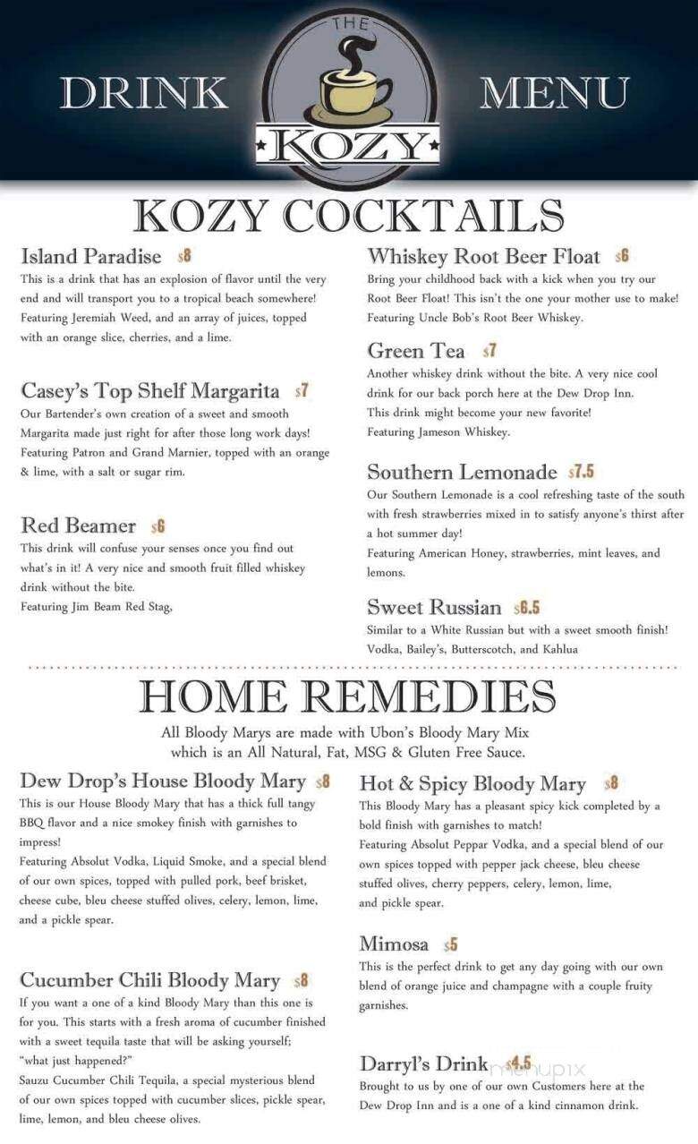 Kozy Kitchen - Bloomsdale, MO menu_pic