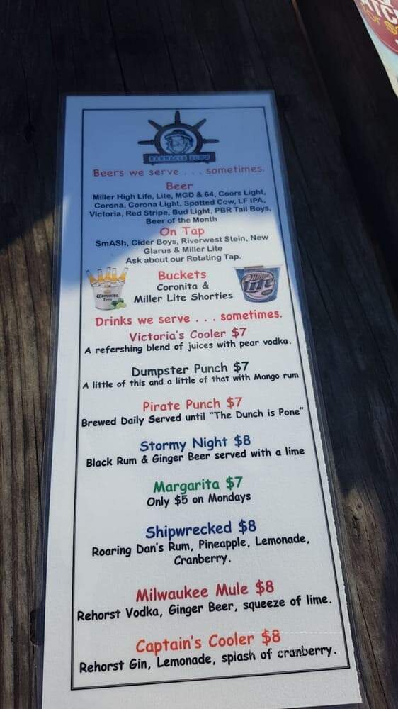 Barnacle Bud's - Milwaukee, WI menu_pic