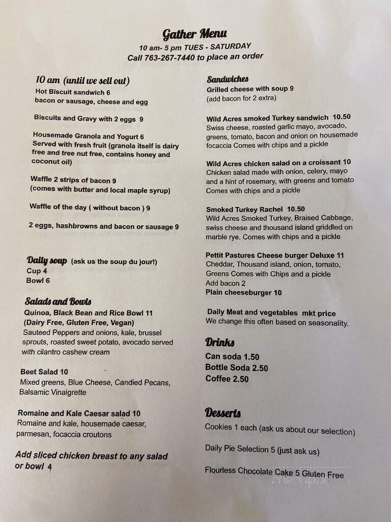 Gather - Buffalo, MN menu_pic