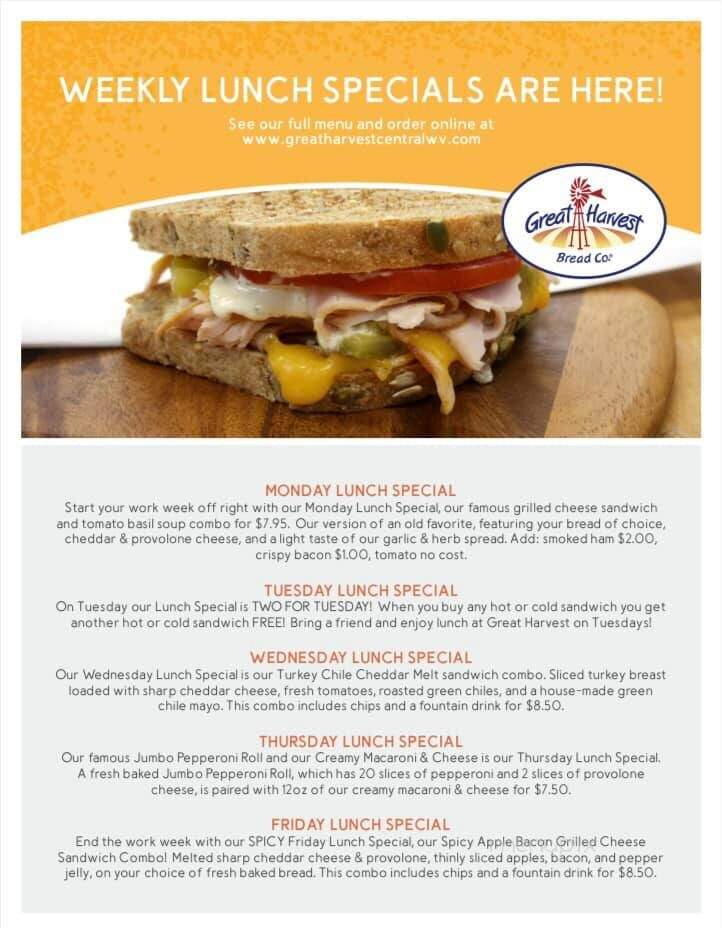 Great Harvest Bread - Elkins, WV menu_pic