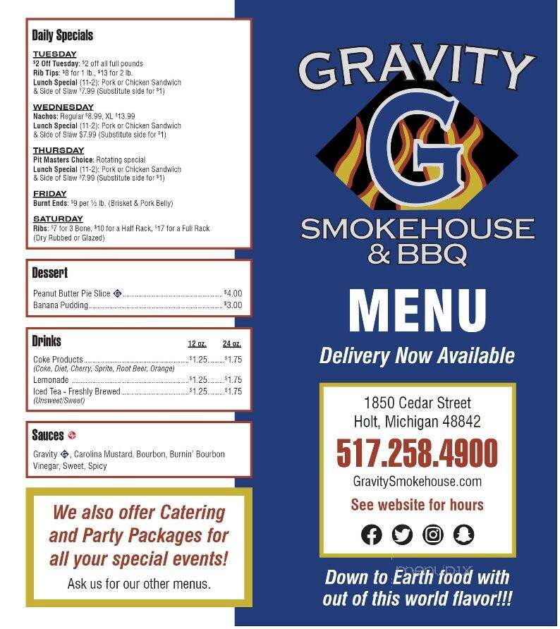 Gravity Smokehouse & BBQ - Holt, MI
