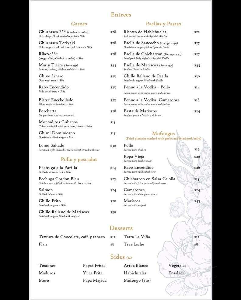 Capicua Latin Cuisine & Bar - Mooresville, NC menu_pic