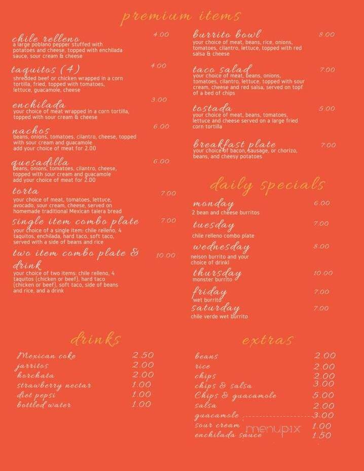 Nelson's In the Whit - Eugene, OR menu_pic