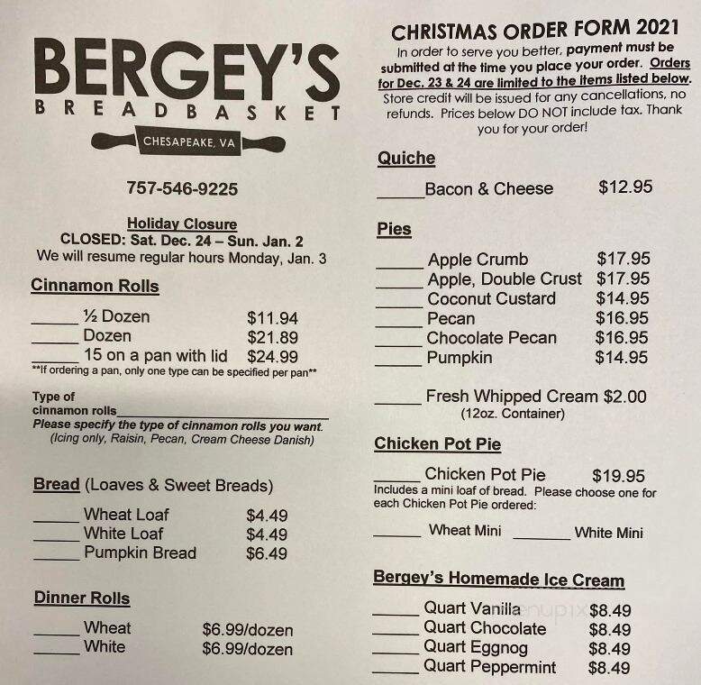 Bergey's Breadbasket - Chesapeake, VA