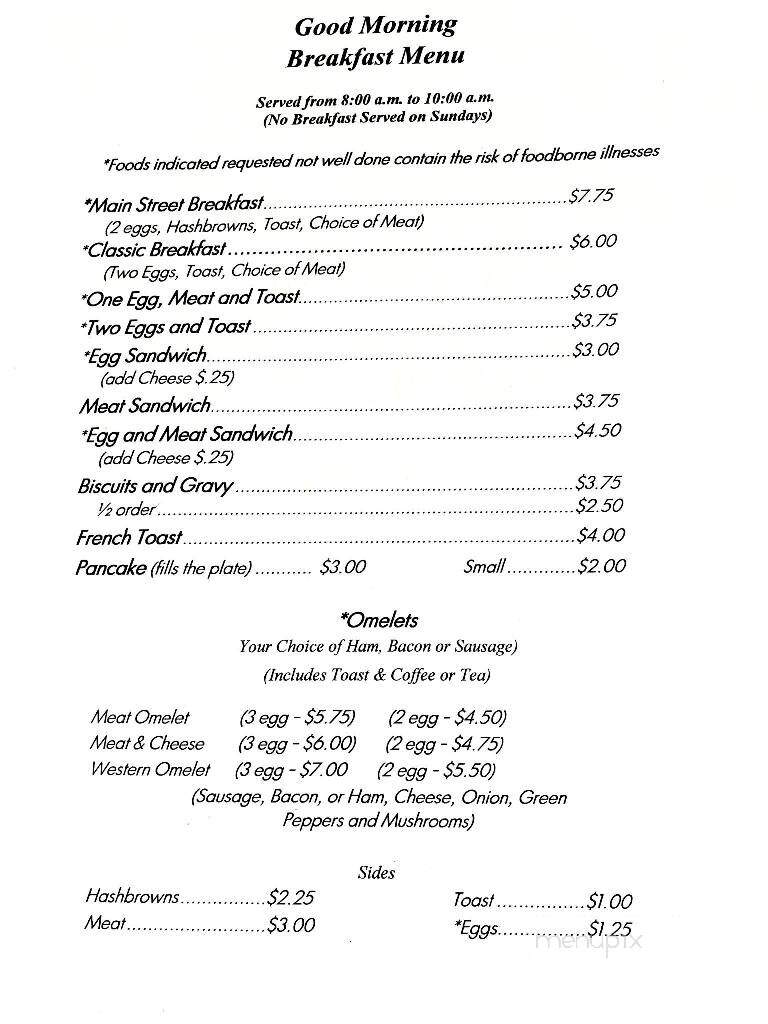Main Street Bar & Grill - Greenfield, MA menu_pic