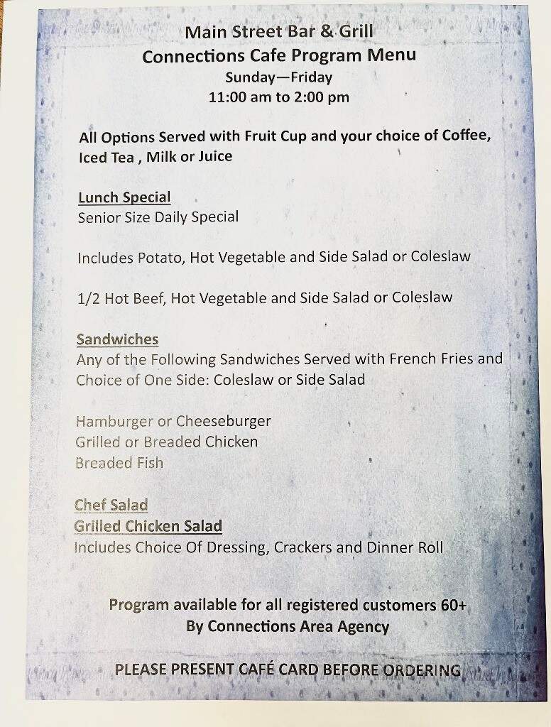 Main Street Bar & Grill - Greenfield, MA menu_pic
