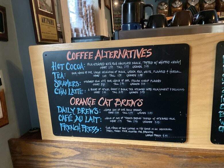 Orange Cat Coffee - Lewiston, NY menu_pic