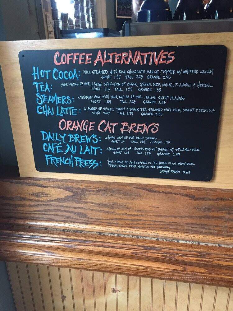 Orange Cat Coffee - Lewiston, NY menu_pic