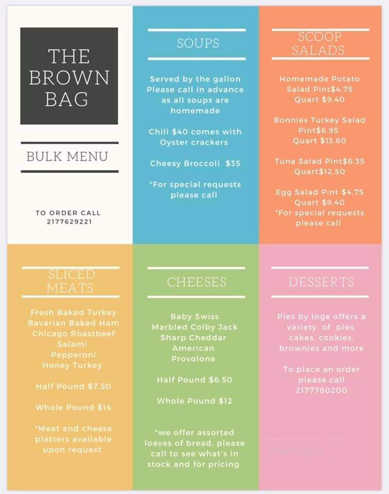 Brown Bag - Monticello, IL menu_pic