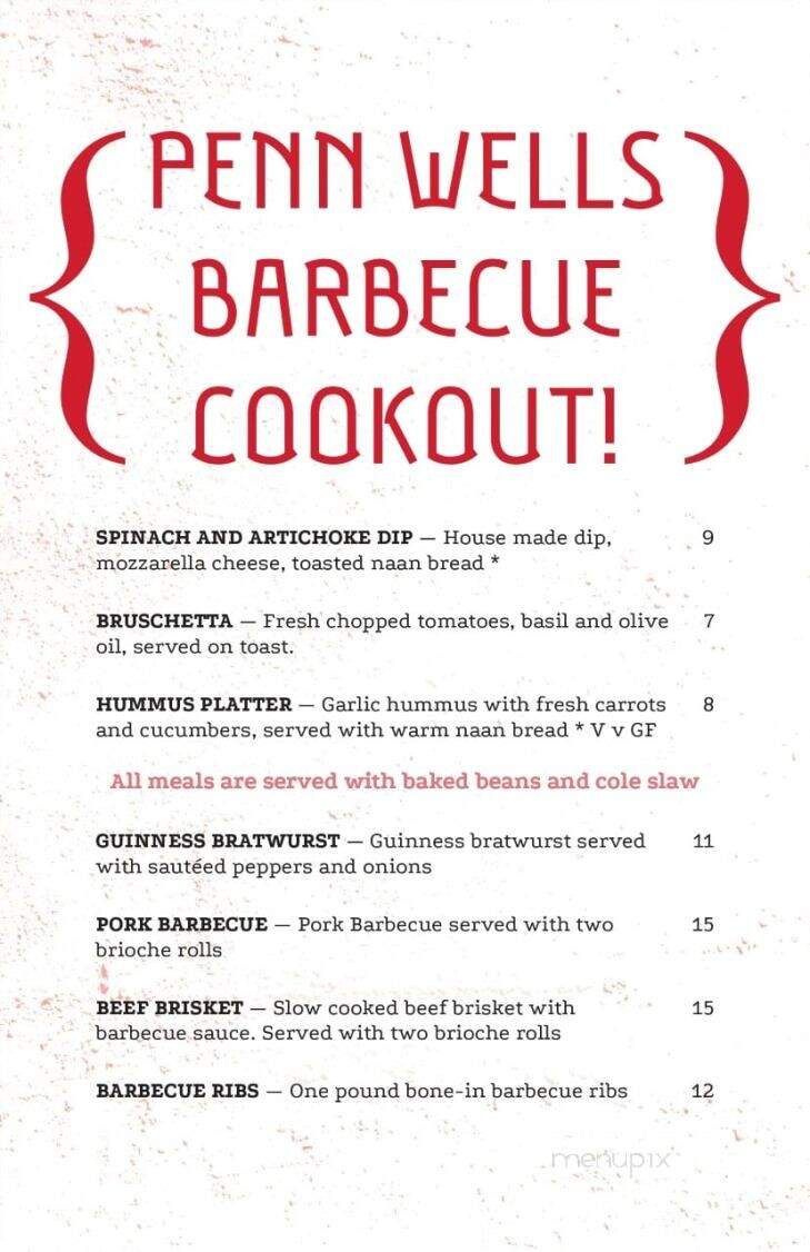 Penn Wells Hotel & Lodge - Wellsboro, PA menu_pic