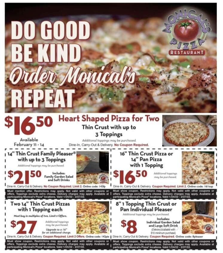 Monical's Pizza of Sycamore Terrace - Terre Haute, IN