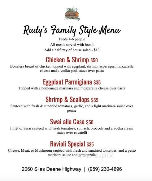 Rudy's Little Italy - Rocky Hill, CT menu_pic